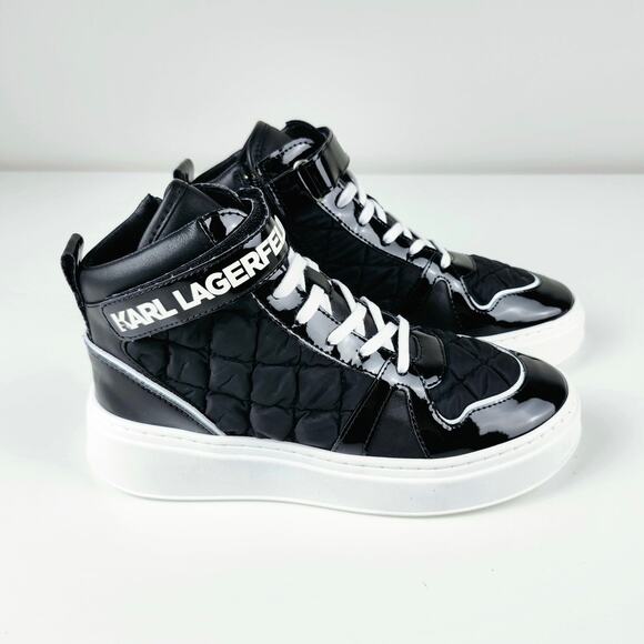 NIB Karl Lagerfeld Kids Black Hightop Sneaker - Picture 4 of 12